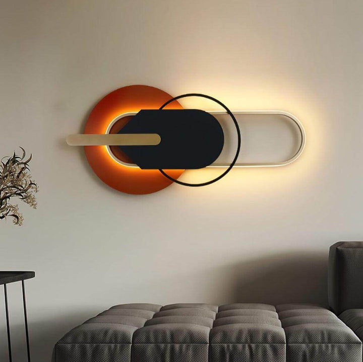 Contemporary round and oval wall light, ideal for living room decor, large wall sconces with modern design.