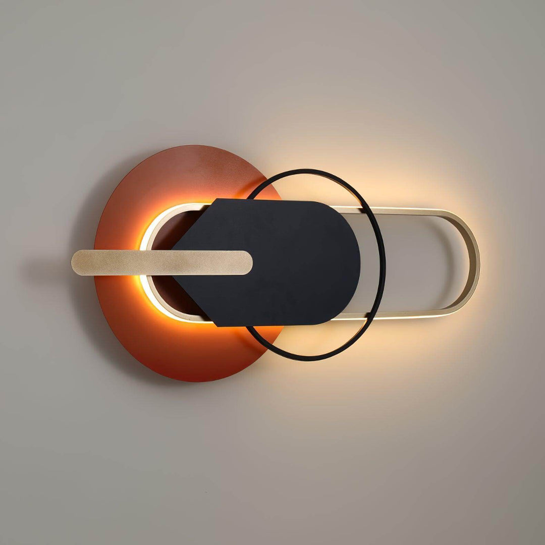 Contemporary round and oval wall light, 83.4cm x 39cm, perfect for living room decor or as large wall sconces.