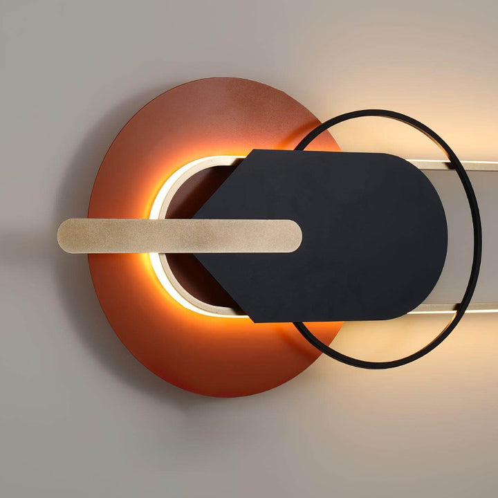 Contemporary round and oval wall light, perfect for living room decor, size L 83.4cm x H 39cm, large wall sconces design.