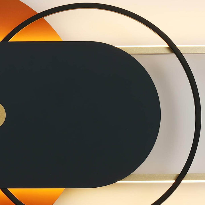 Contemporary round and oval wall light design, showcasing large wall sconces for living room with unique geometric shapes.