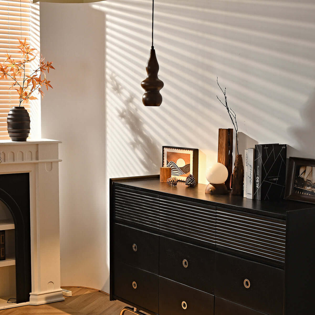 Rustic Japanese Oak Gourd Pendant Light – Natural & Elegant Design | Vinlighting