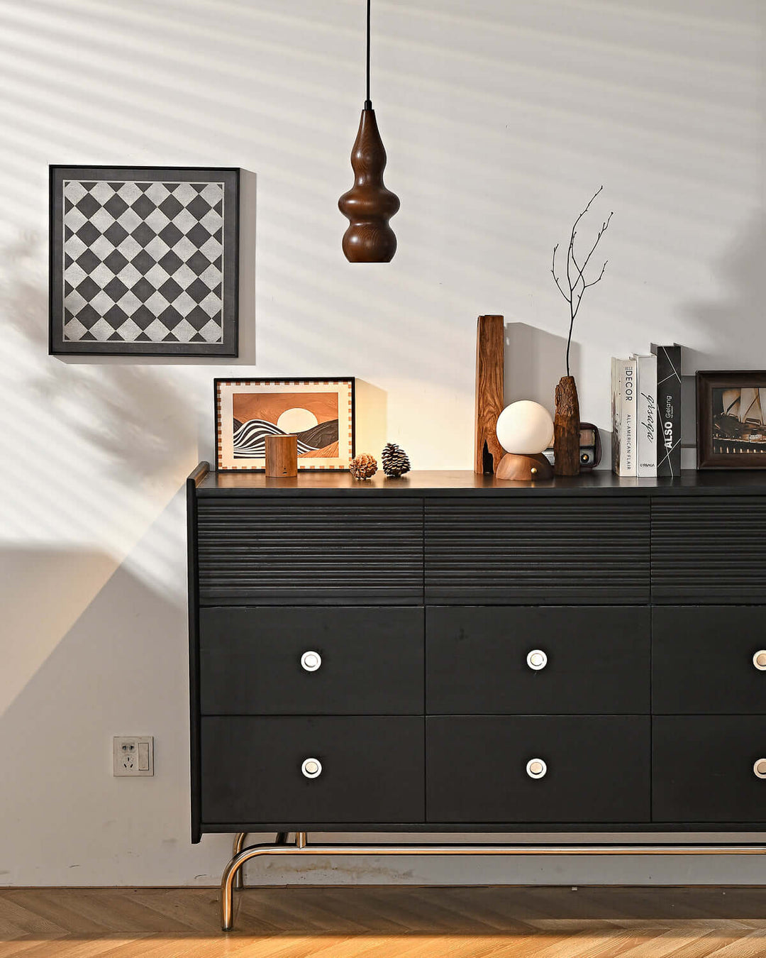 Rustic Japanese Oak Gourd Pendant Light – Natural & Elegant Design | Vinlighting