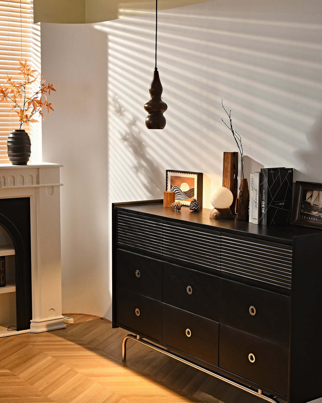 Rustic Japanese Oak Gourd Pendant Light – Natural & Elegant Design | Vinlighting