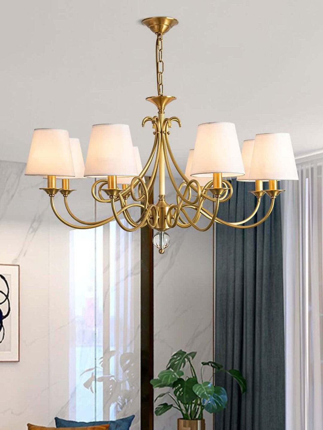 Rynix Chandelier โ Luxurious American Living Room Lighting