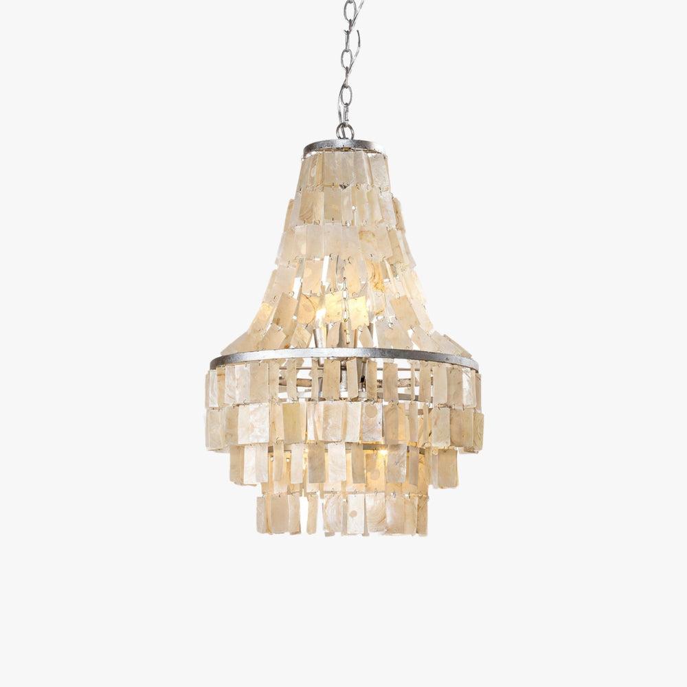 Skye Shell Chandelier | Natural Mother-of-Pearl & Silver Lighting | Vinlighting | Vinlighting