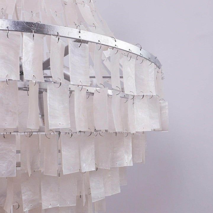 Skye Shell Chandelier | Natural Mother-of-Pearl & Silver Lighting | Vinlighting | Vinlighting