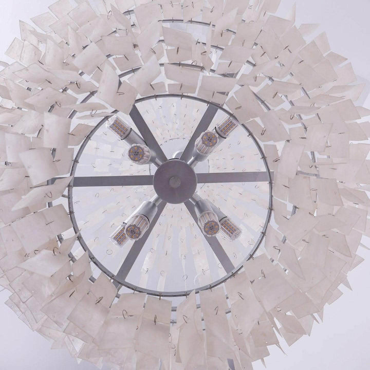 Skye Shell Chandelier | Natural Mother-of-Pearl & Silver Lighting | Vinlighting | Vinlighting