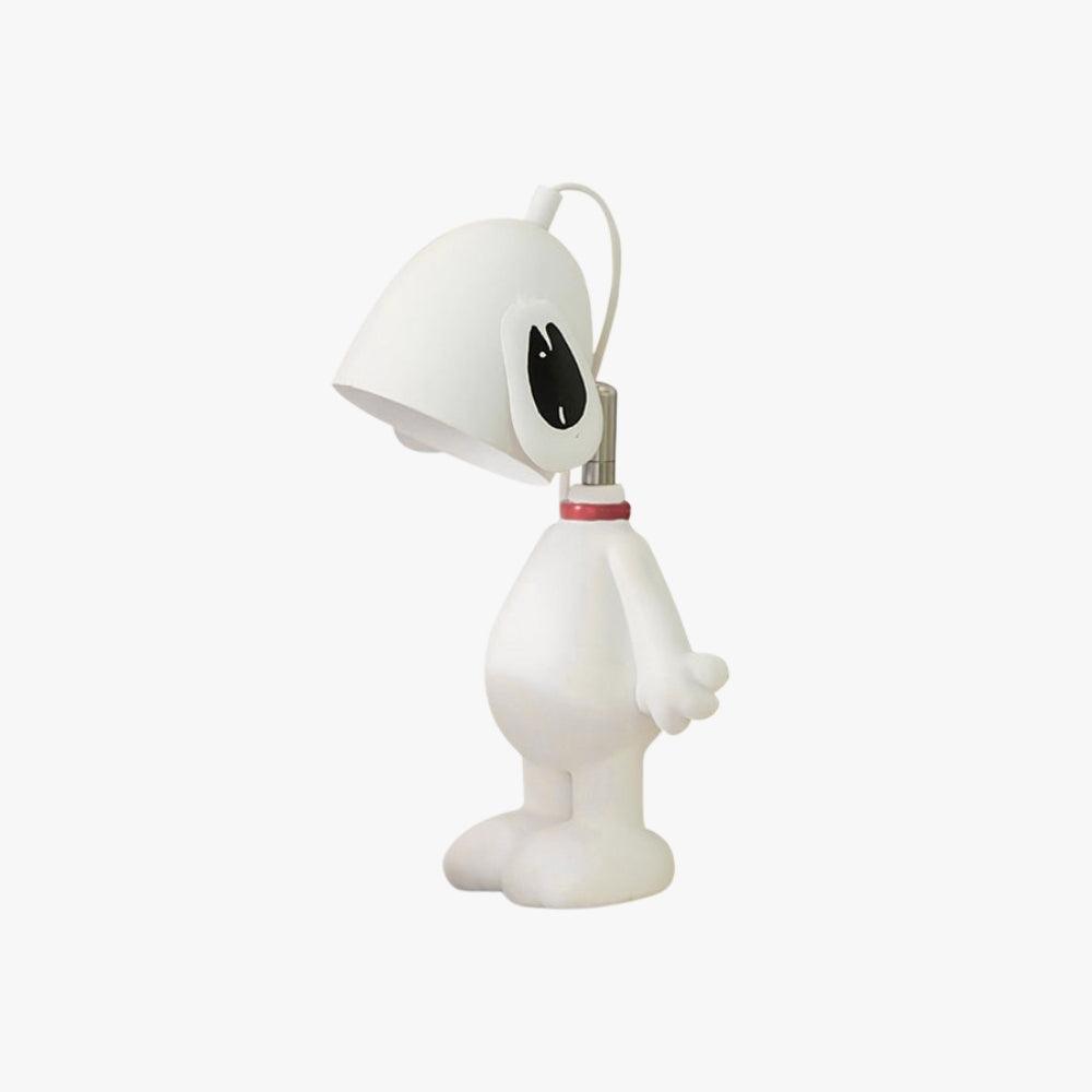 Milo Table Lamp in the shape of Snoopy, a cute small lamp for bedrooms and living rooms, featuring an art deco design.