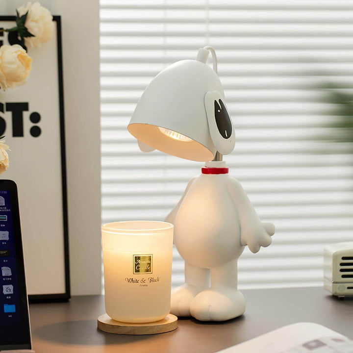 Milo Table Lamp in snoopy design, perfect for bedroom bedside or living room decor, a cute small art deco lamp.