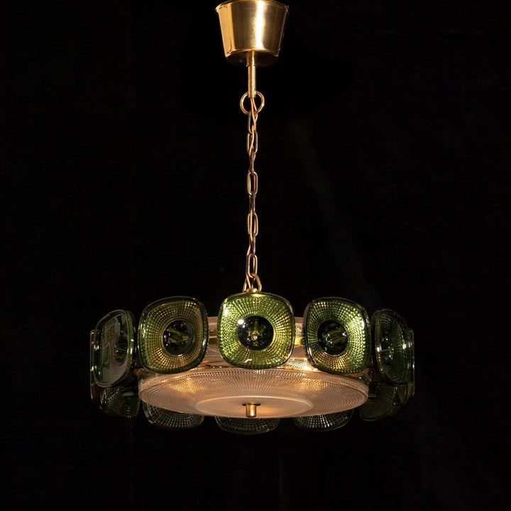Solvani Chandelier โ French Vintage Art Glass Lighting