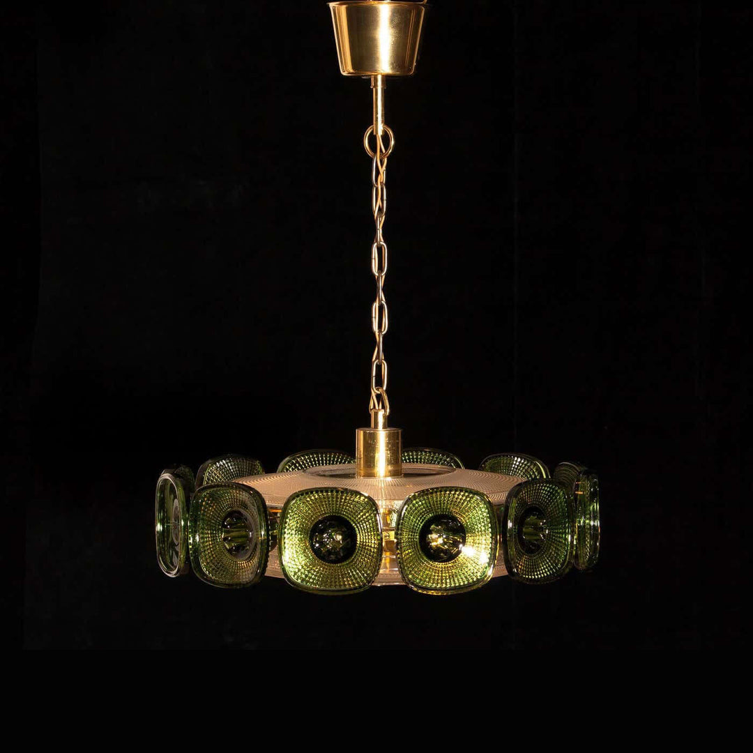 Solvani Chandelier โ French Vintage Art Glass Lighting
