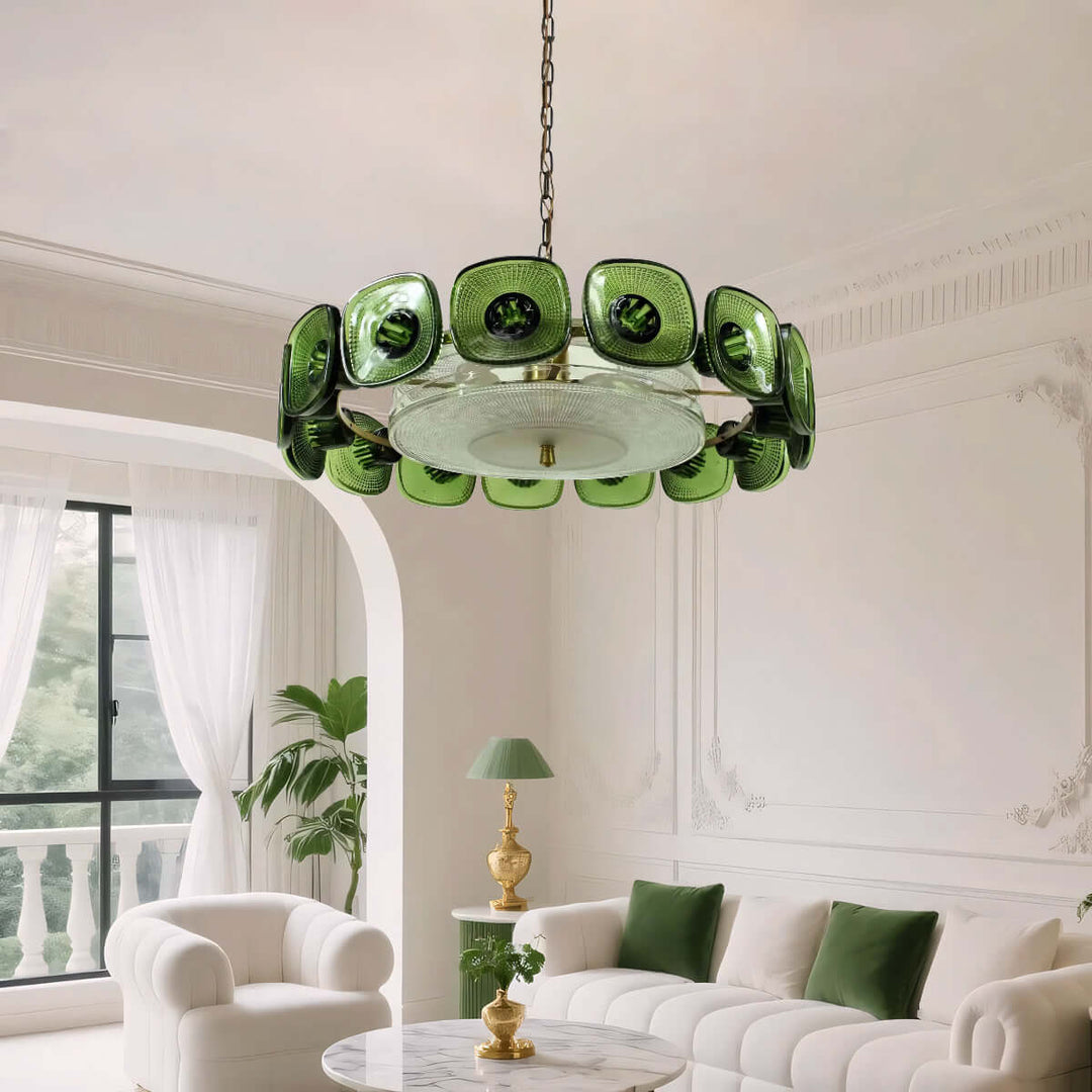 Solvani Chandelier โ French Vintage Art Glass Lighting