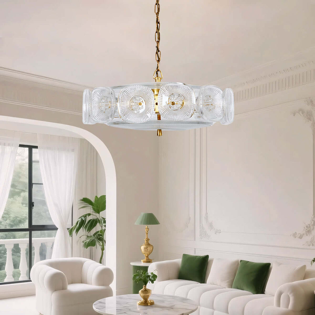 Solvani Chandelier โ French Vintage Art Glass Lighting