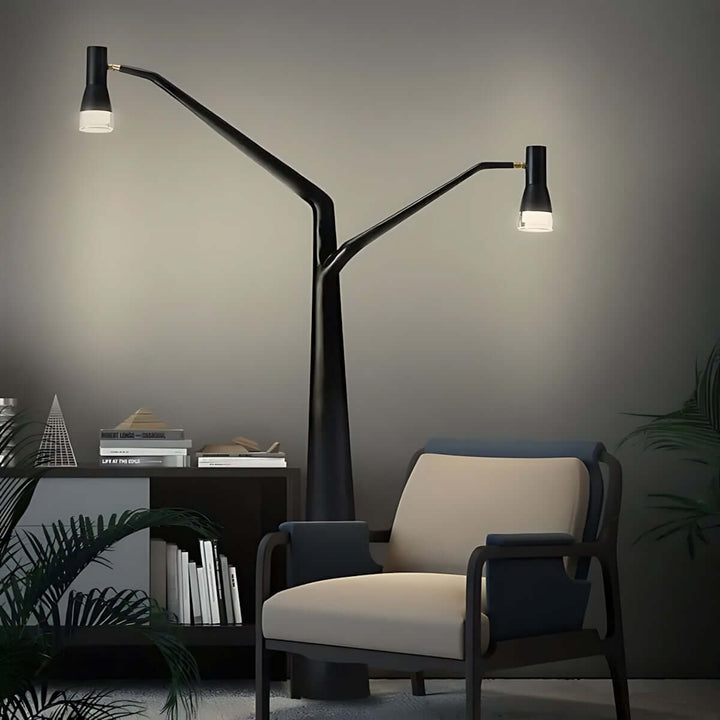 Soma Y-Floor Lamp, a sculptural floor lamp ideal for living room decor, featuring unique design and stylish lighting.