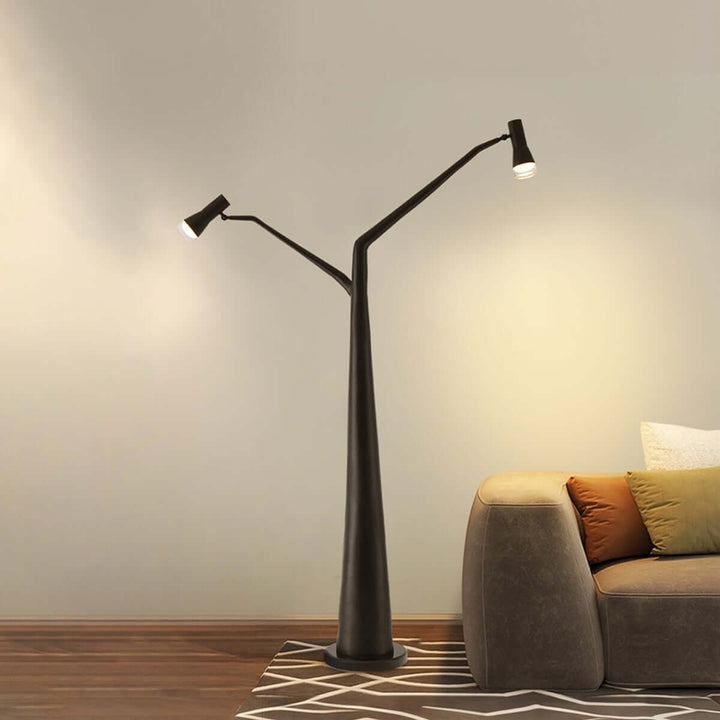 Soma Y-Floor Lamp in modern living room, sculptural design, perfect unique floor lamp for stylish interiors.