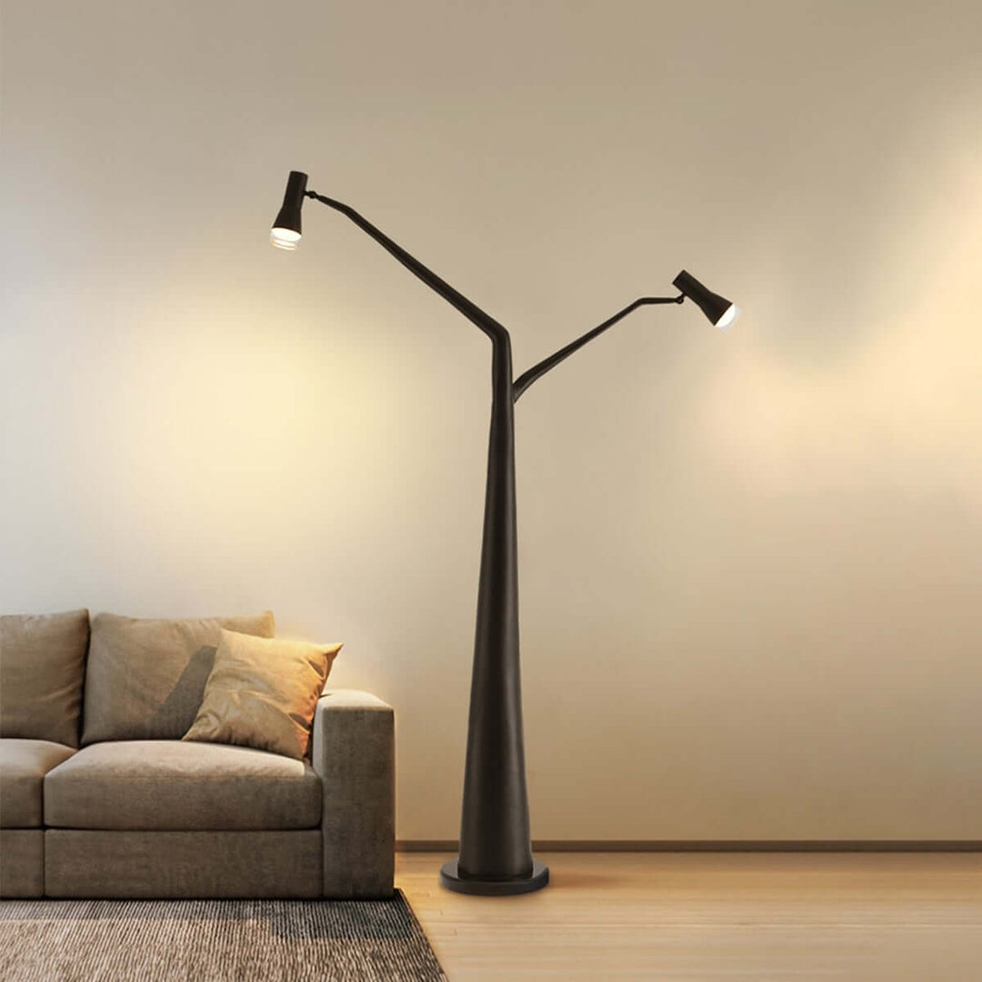 Soma Y-Floor Lamp, a sculptural floor lamp, ideal for living room decor, 117cm tall and uniquely designed.