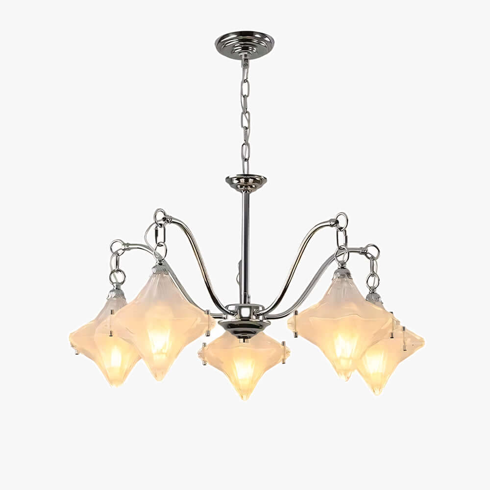 Sylume Chandelier โ French Minimalist Star-Shaped Glass Lamp