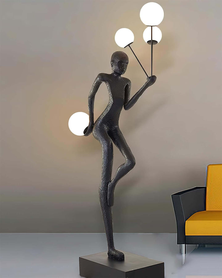 Varnilo sculptural floor lamp with an art deco design, perfect for stylish floor lights in the living room.