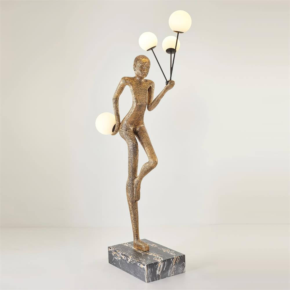 Varnilo sculptural floor lamp featuring an art deco design, perfect floor lights for living room decor, 215cm high.