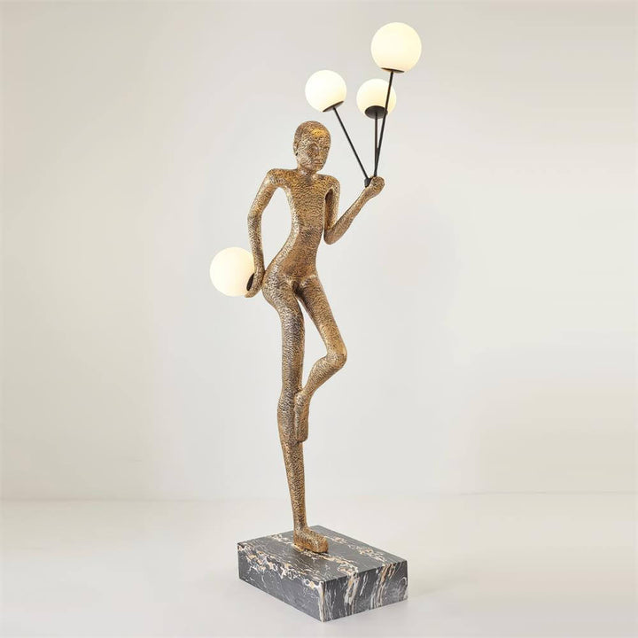 Varnilo sculptural floor lamp featuring an art deco design, perfect floor lights for living room decor, 215cm high.