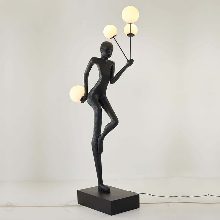 Varnilo Sculptural Floor Lamp, an art deco floor lamp with a playful design, perfect for living room lighting.