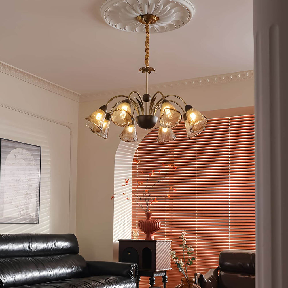 Vela Chandelier - Vintage Glass Light for Contemporary Homes