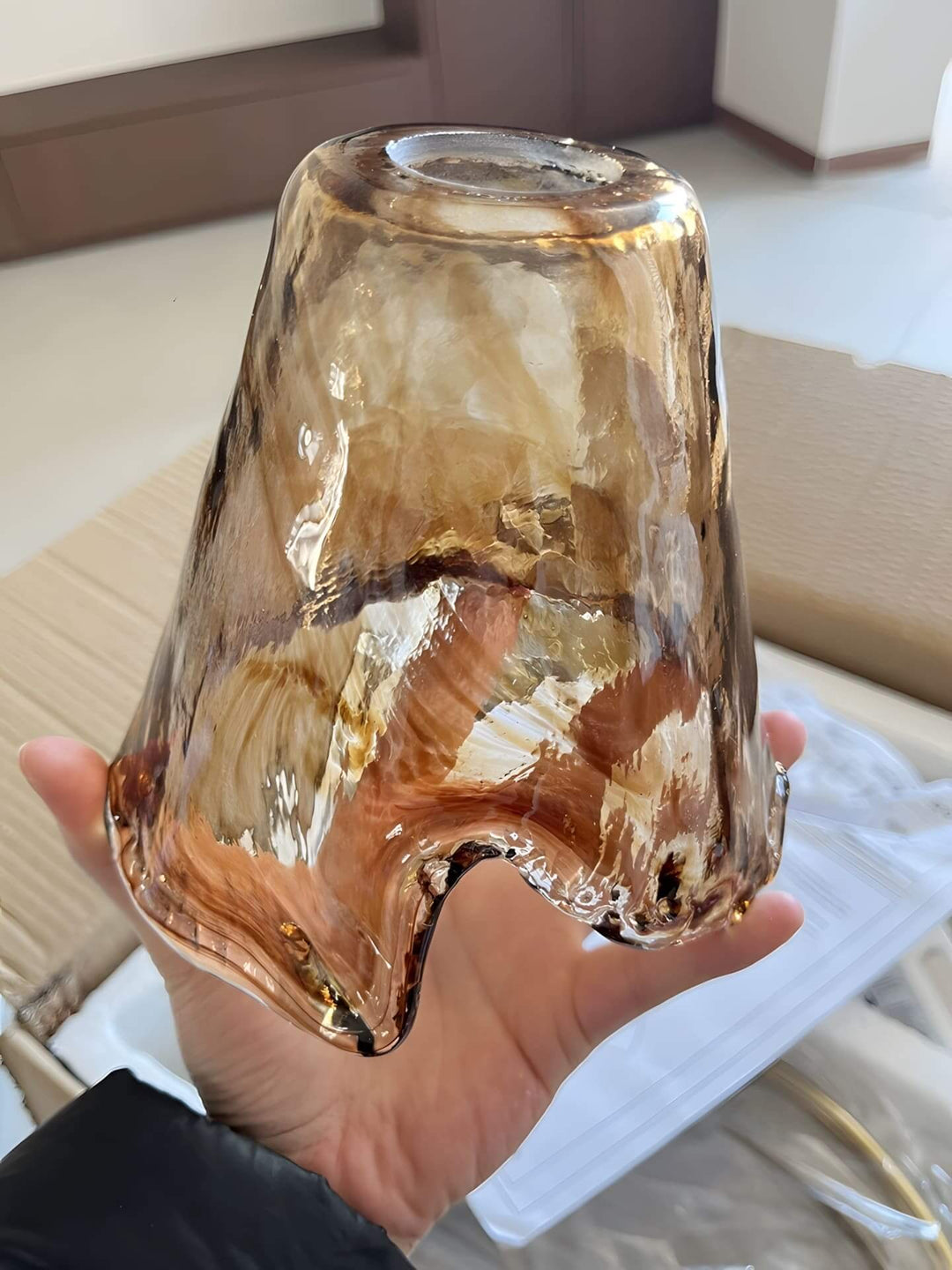 Vela Chandelier - Vintage Glass Light for Contemporary Homes