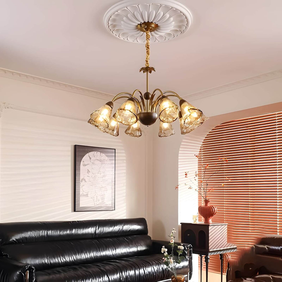 Vela Chandelier - Vintage Glass Light for Contemporary Homes