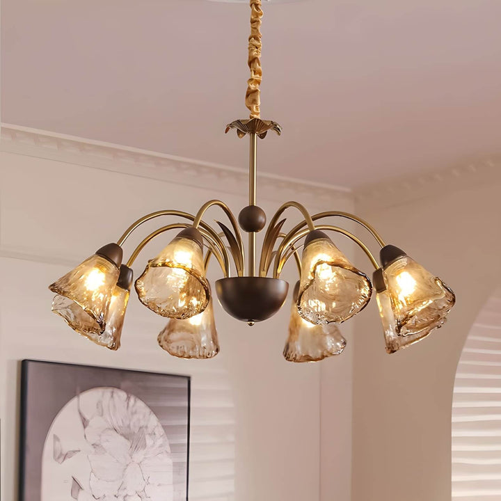 Vela Chandelier - Vintage Glass Light for Contemporary Homes