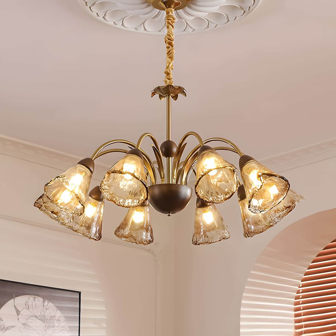 Vela Chandelier - Vintage Glass Light for Contemporary Homes