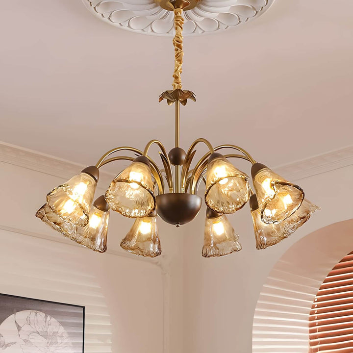 Vela Chandelier - Vintage Glass Light for Contemporary Homes