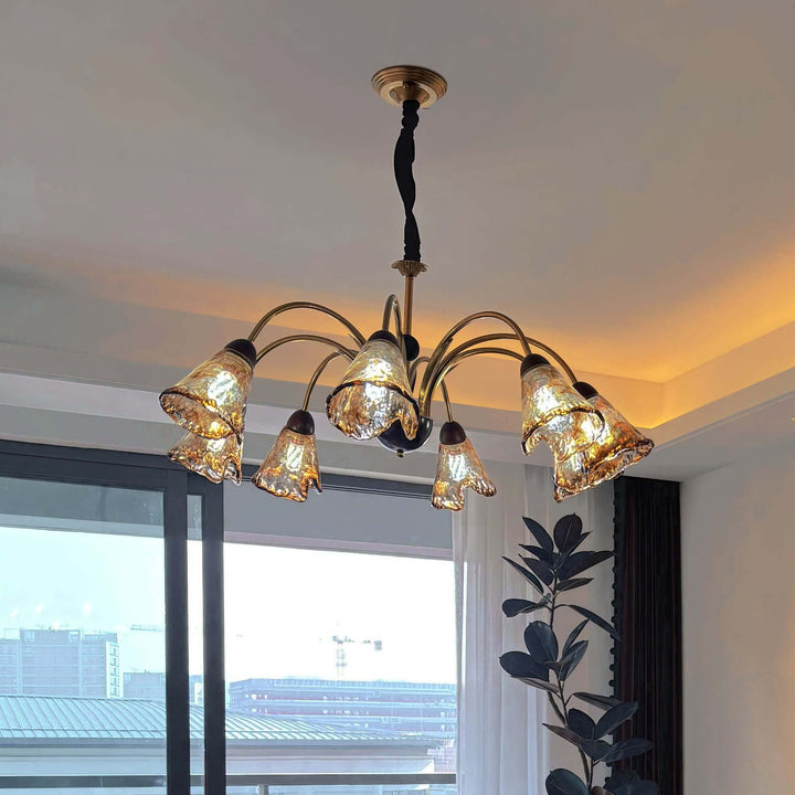 Vela Chandelier - Vintage Glass Light for Contemporary Homes