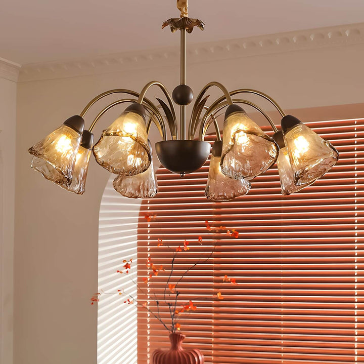 Vela Chandelier - Vintage Glass Light for Contemporary Homes