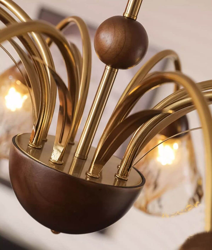 Vela Chandelier - Vintage Glass Light for Contemporary Homes