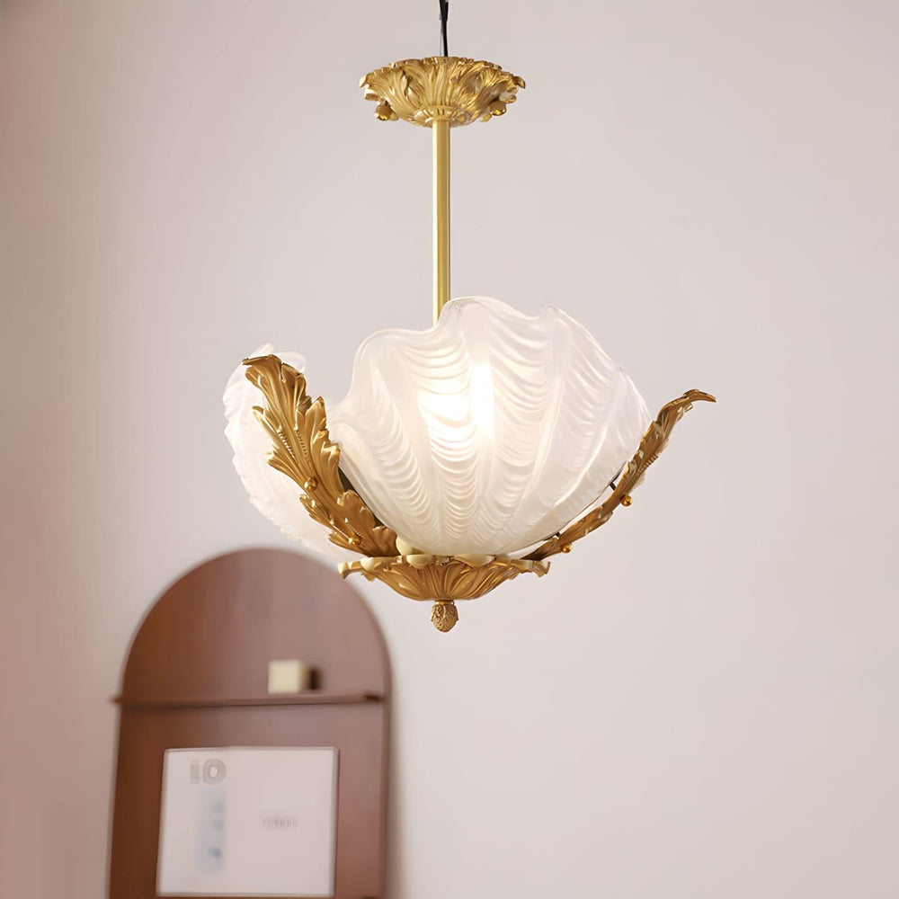 Velmira Pendant Light β Unique Glass & Brass Ceiling Lamp