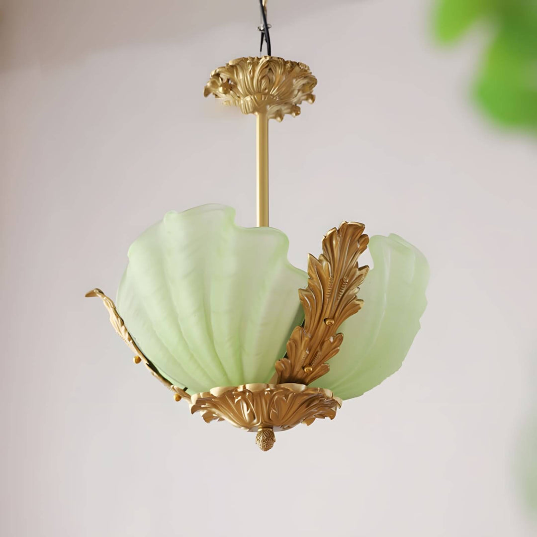 Velmira Pendant Light β Unique Glass & Brass Ceiling Lamp