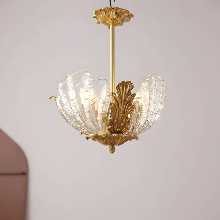 Velmira Pendant Light β Unique Glass & Brass Ceiling Lamp