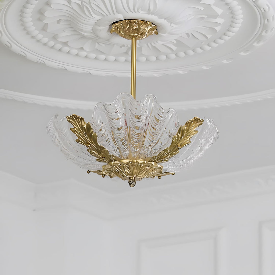 Velmira Pendant Light β Unique Glass & Brass Ceiling Lamp