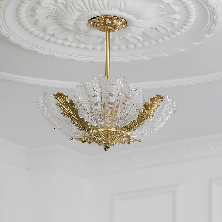 Velmira Pendant Light β Unique Glass & Brass Ceiling Lamp