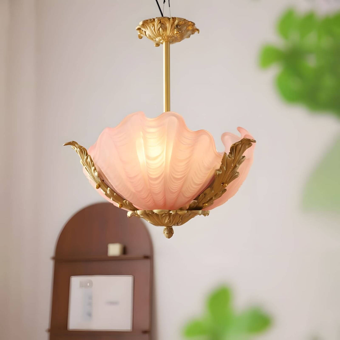 Velmira Pendant Light β Unique Glass & Brass Ceiling Lamp