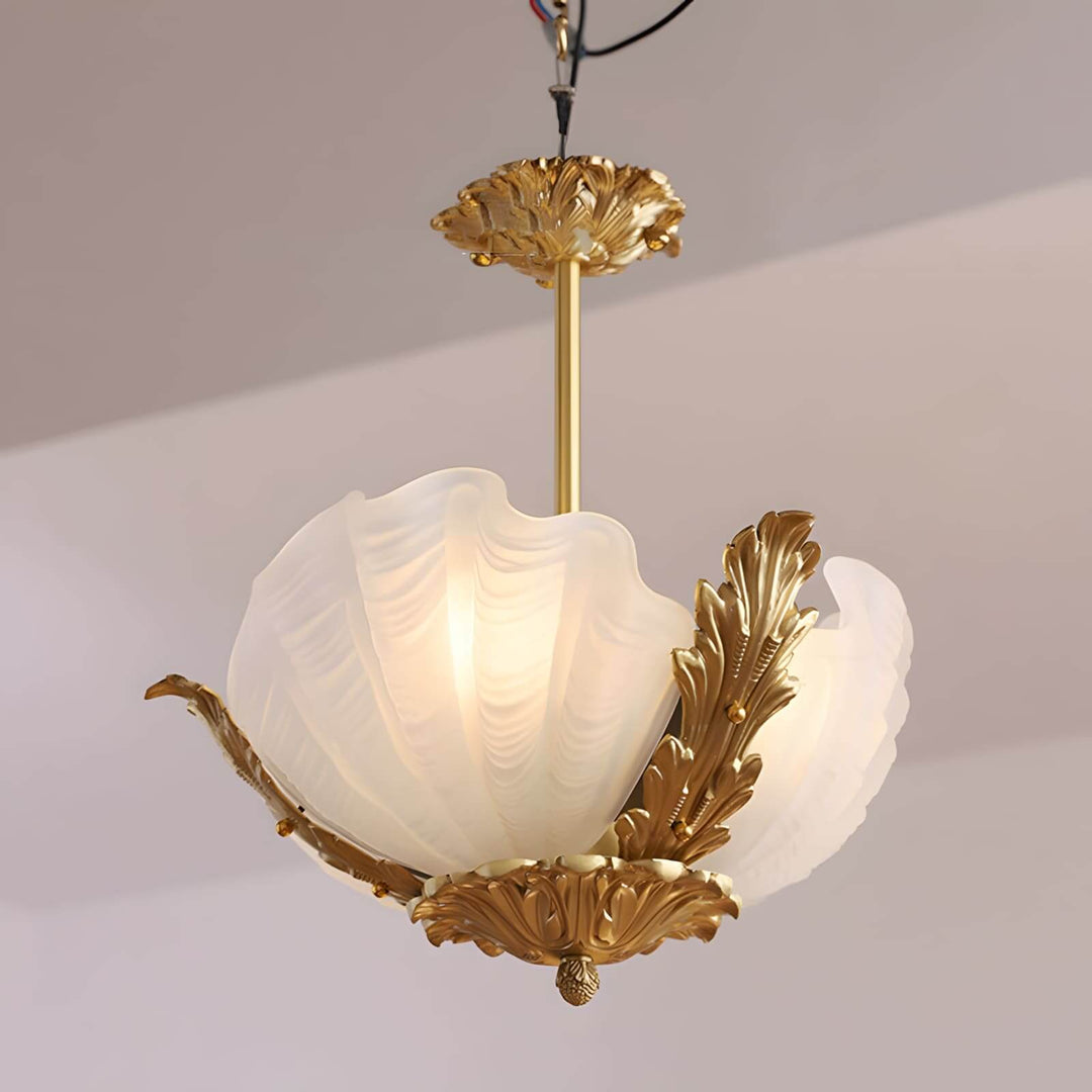 Velmira Pendant Light β Unique Glass & Brass Ceiling Lamp
