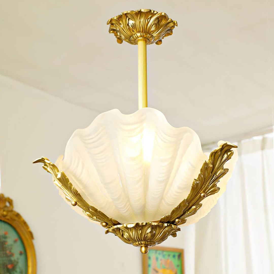 Velmira Pendant Light β Unique Glass & Brass Ceiling Lamp
