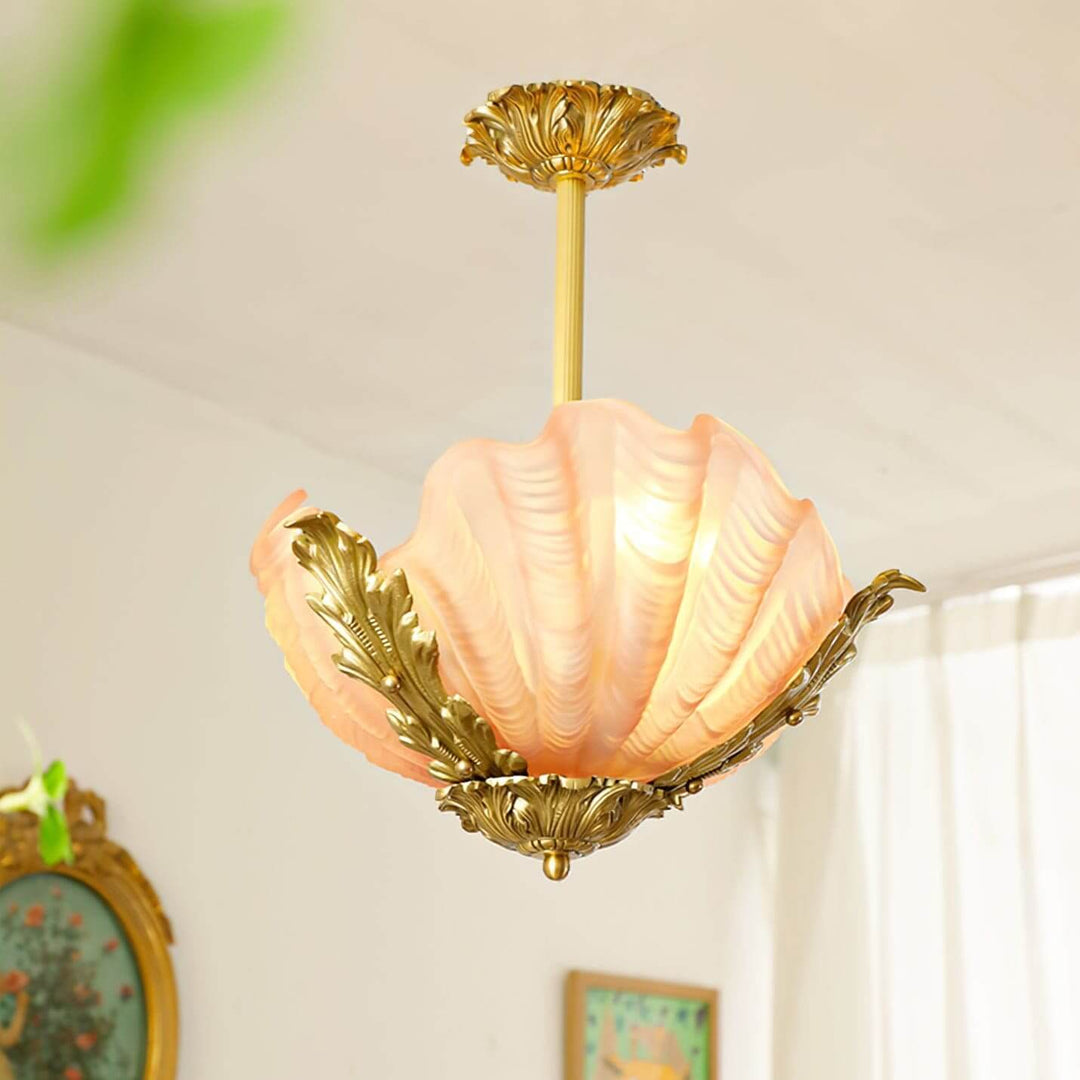 Velmira Pendant Light β Unique Glass & Brass Ceiling Lamp