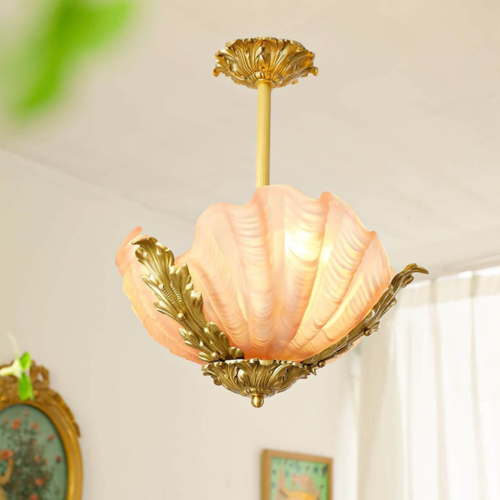 Velmira Pendant Light β Unique Glass & Brass Ceiling Lamp