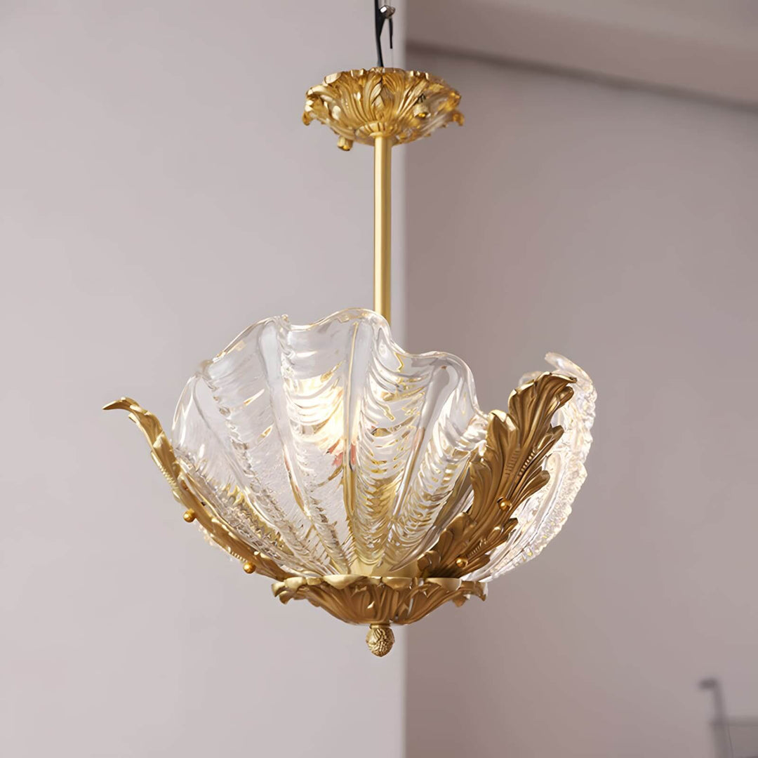 Velmira Pendant Light β Unique Glass & Brass Ceiling Lamp