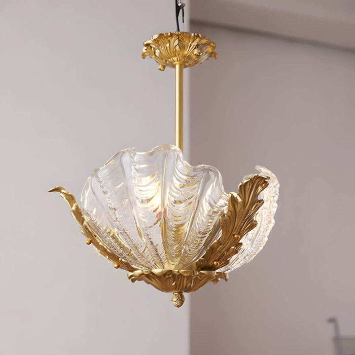 Velmira Pendant Light β Unique Glass & Brass Ceiling Lamp