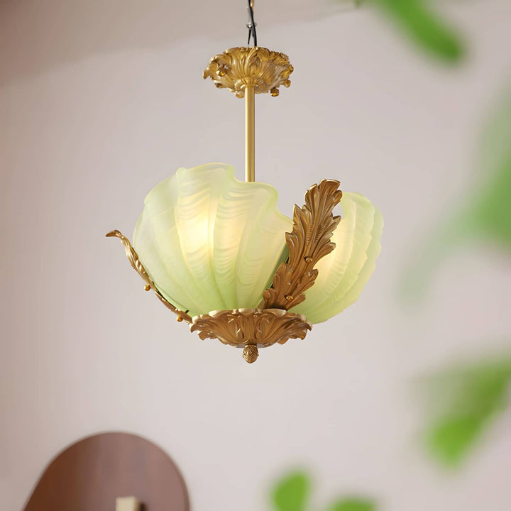 Velmira Pendant Light β Unique Glass & Brass Ceiling Lamp