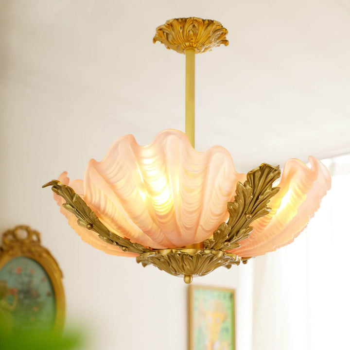 Velmira Pendant Light β Unique Glass & Brass Ceiling Lamp
