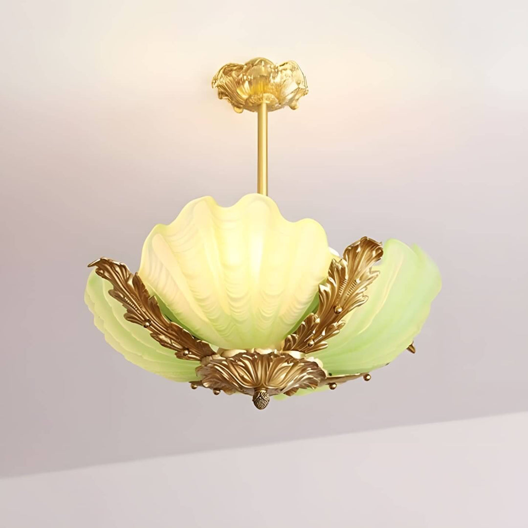 Velmira Pendant Light β Unique Glass & Brass Ceiling Lamp