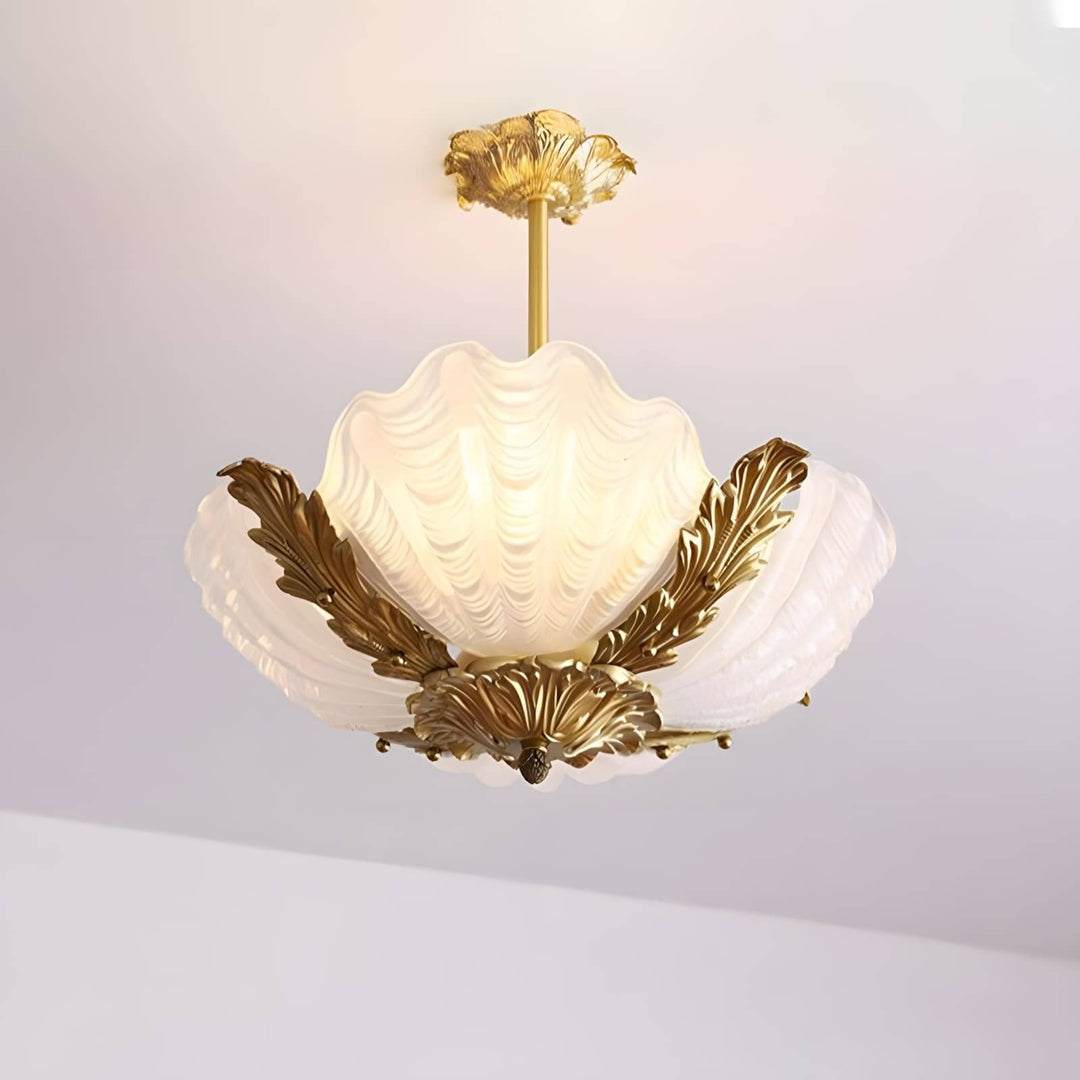 Velmira Pendant Light β Unique Glass & Brass Ceiling Lamp
